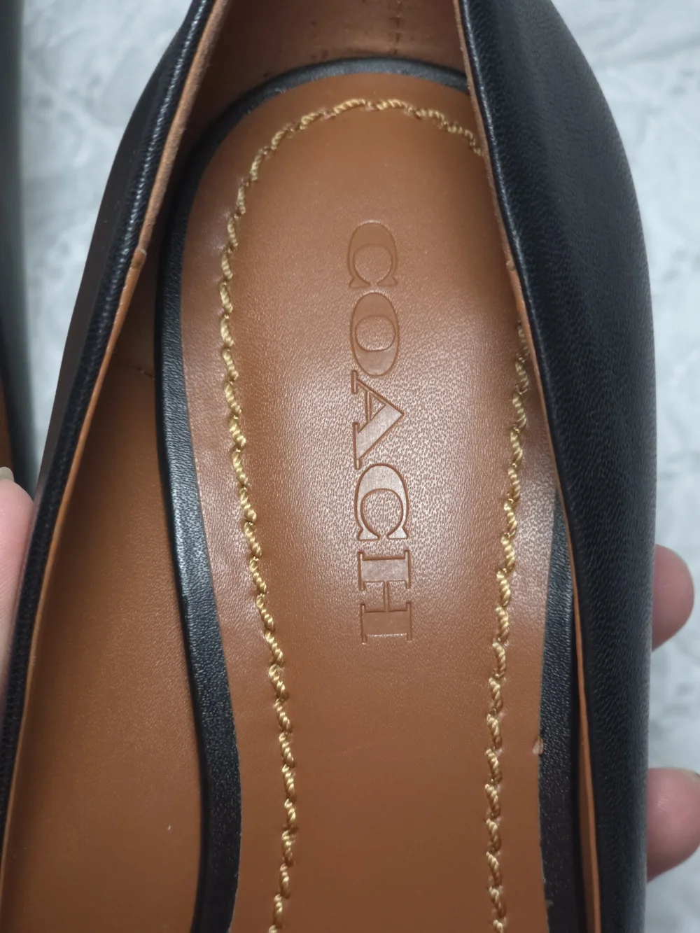 COACH Black Leather Studded Pointed Toe Pumps Heels Size 10 Gold Beads